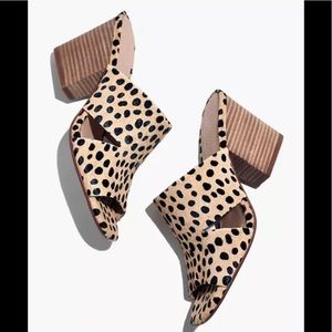 Madewell Cutout Heeled Mules NEVER WORN!!